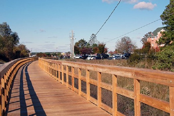A view of Pedestrian and bike lane