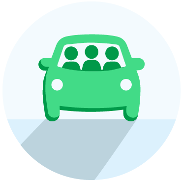 Car with Passengers Icon