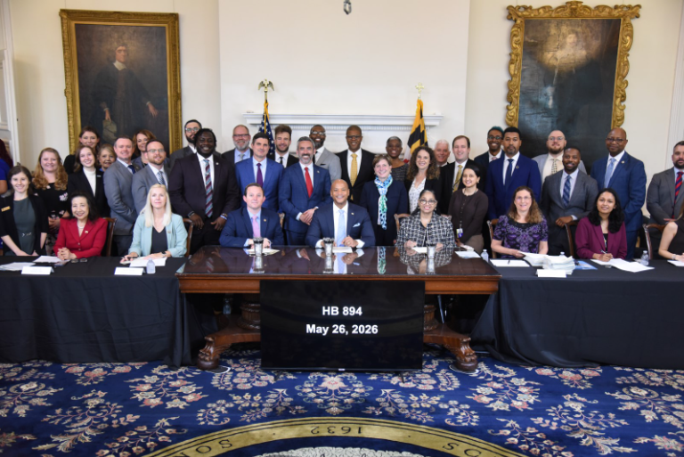 Photo of Maryland Governor Signing Maryland Transit and Housing Opportunity Act (HB894) 